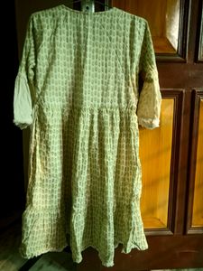 Chickankari Printed Frok Style Kurti