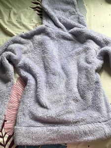 Fuzzy Blue Zip-Up Hoodie