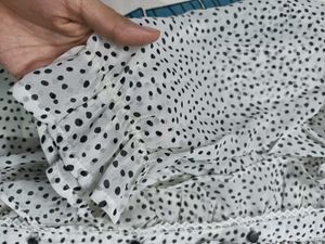 Aesthetic Polka Dot Ruffle Top✨