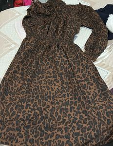 Leopard Print Midi Dress