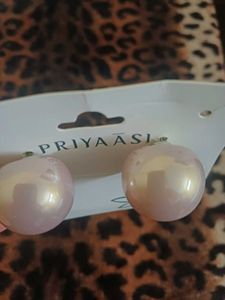 Pearl Round Stud Earrings
