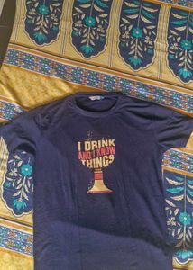 Wear Your Opinion Navy Blue T Shirt, Size - S