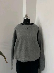 Gray Oversized Pullover