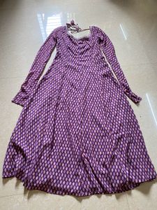 💕Purple Print Anarkali Kurta type Dress💕