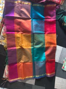 multicoloured block print dupatta