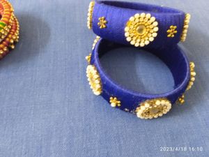 Silk Thread Bangles, 2.4 Size