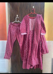 34 Bust Cotton Kurta Set For Woman
