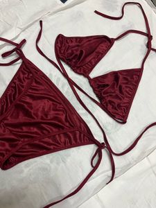 Burgundy Bikini Set