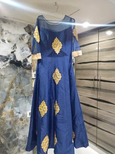 Blue Ethnic Dress👗💙 With Net Dupatta