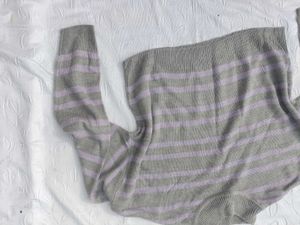 H&amp;M Striped Knit Pullover Sweater