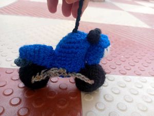 Crochet Motorcycle Keychain