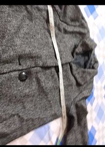 Elegant Grey Wool Blend Coat