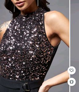 Black Sequins Jumpsuit