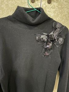 Black High Neck Sweater