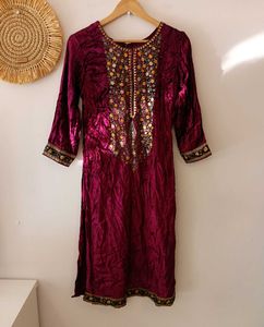 Royal Velvet Heavy Embroidery Kurta Set