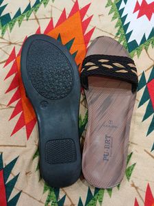 Trendy PU-BRT Women’s Slip-On Slippers (Uk 5-7) 🤎