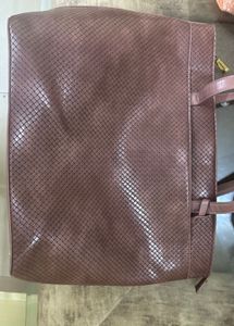 Allen Solly Brown Textured Shoulder Bag