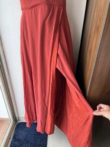 Elegant  Rust Maxi Azazie Dress(A8)