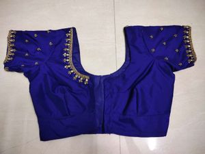 💙Royal Blue Aari Maggam Blouse