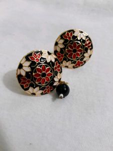 Floral Enamel Earrings