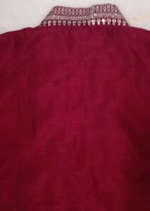 Maroon Embroidered Kurti