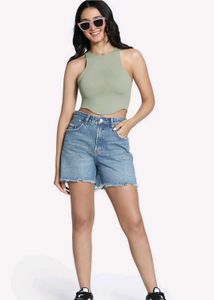 Zivame Bra Top With Inbuilt Cups-olive
