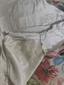 Floral Print Top satin and cotton blend