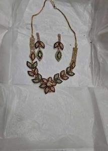 kashmiri Elegant Embroidered Suit With Necklace