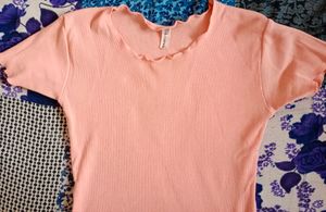 Peach Colour Cotton Top