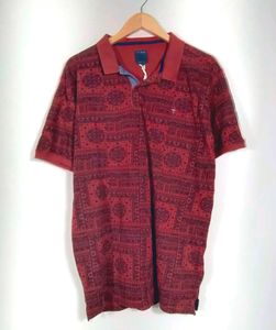 Louis Philippe brown Cotton T-Shirt