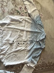 Sky Blue White Tie Dye Shirt