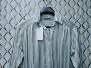 New With Tag Korean Striped Oversized Shirt
