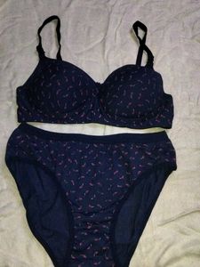 Printed Cute Bra Painty Set