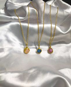 Colorful Gemstone Wrapped Pendant Necklaces