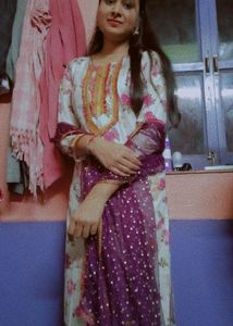 Gota Patti Kurta With Plazzo And Dupatta