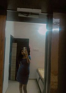 Blue Ruched Bodycon Mini Dress