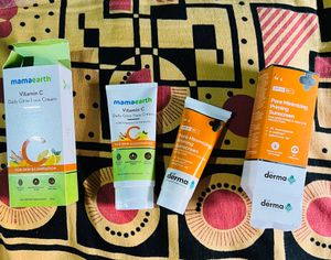 Mamaearth Daily Glow Face Cream And Derma Co Sunsc