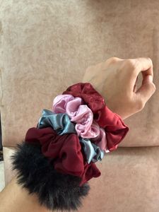 Multicolor Scrunchie Set of 5