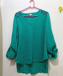 Chic Green Blouse till 36 and half(Made In China)