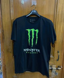 MONSTER ENERGY BLACK COTTON TSHIRT L(42)