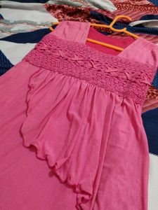 Pink Sleeveless SHORT DRESS