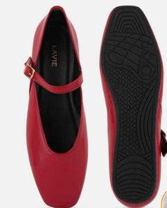 Red Patent Mary Jane Flats
