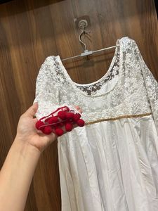 White Anarkali Kurti