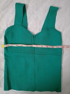 Green Knit Tank Top