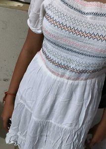 White Embroidered Dress