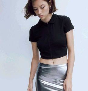 H&M Black Collared zip-through top (PRICE DROP)