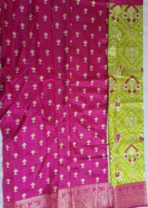 Green &amp; Pink Saree