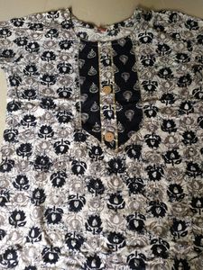 Black And White  Kurti Set