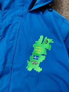 Blue Graphic Print Jacket