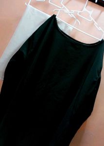Black &amp; White Stripe Abaya